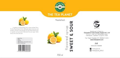 The Tea Planet Sweet and sour Syrup 700 ml